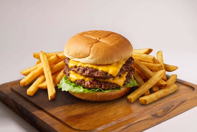 Jimmy's Double Cheeseburger.
