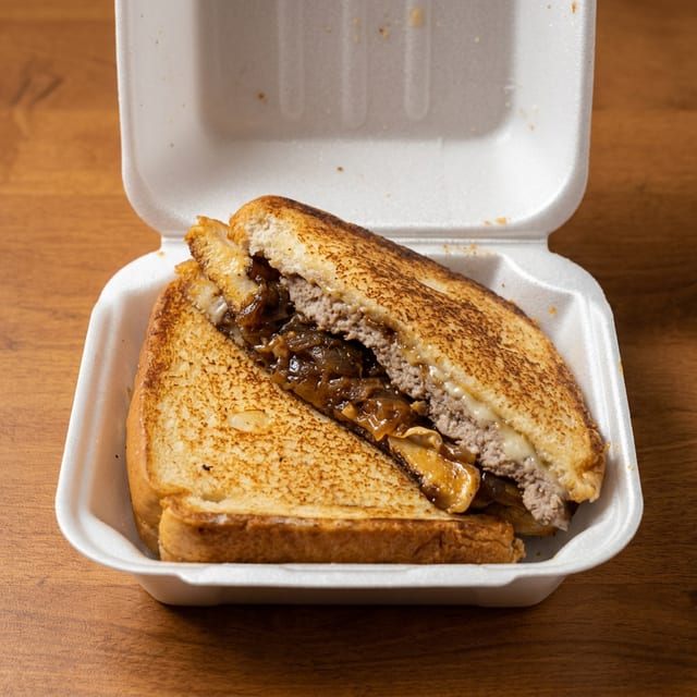Patty Melt One Patty Burger.